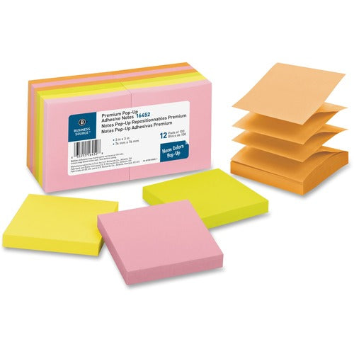 Business Source BSN16452 Reposition Pop-up Adhesive Notes