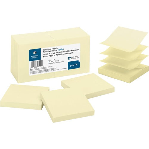 Business Source BSN16454 Reposition Pop-up Adhesive Notes