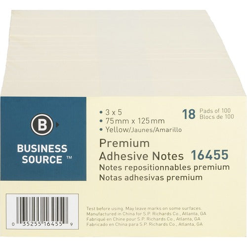 Business Source BSN16455 Repositionable Notes