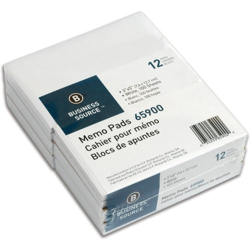 Business Source BSN65900 Plain Memo Pads