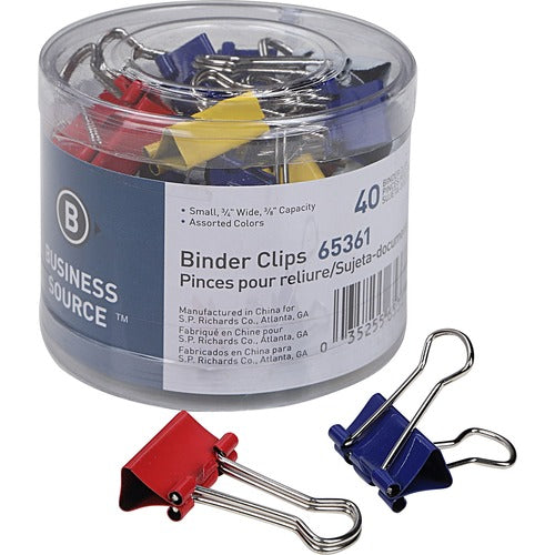 Business Source BSN65361 Colored Fold-back Binder Clips