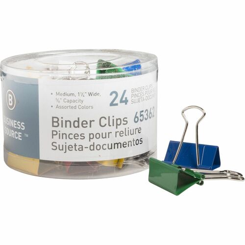 Business Source BSN65362 Colored Fold-back Binder Clips