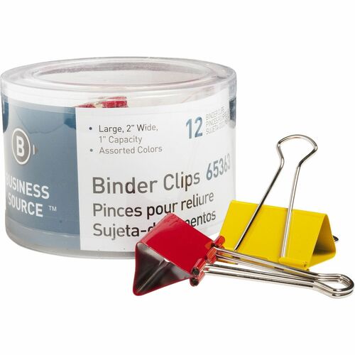 Business Source BSN65363 Colored Fold-back Binder Clips