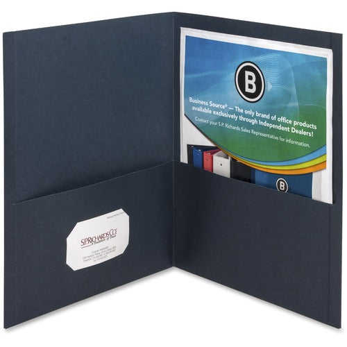 Business Source BSN78492 Letter Recycled Pocket Folder
