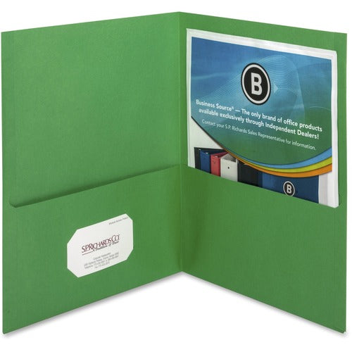 Business Source BSN78493 Letter Recycled Pocket Folder
