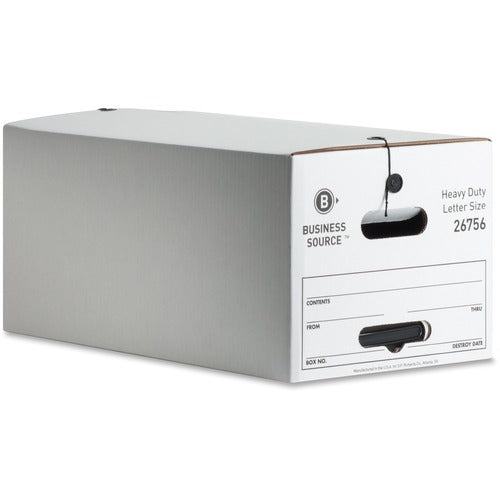 Business Source BSN26756 Heavy Duty Letter Size Storage Box