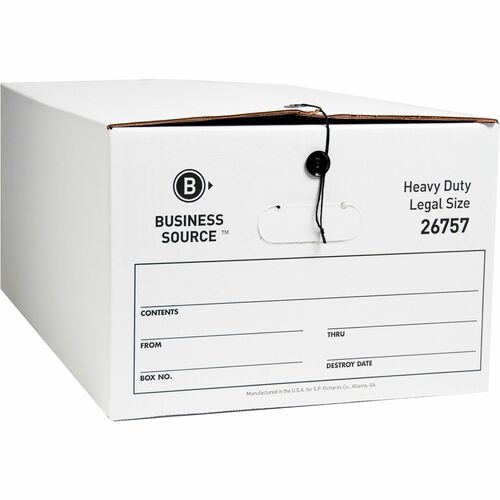 Business Source BSN26757 Heavy Duty Legal Size Storage Box