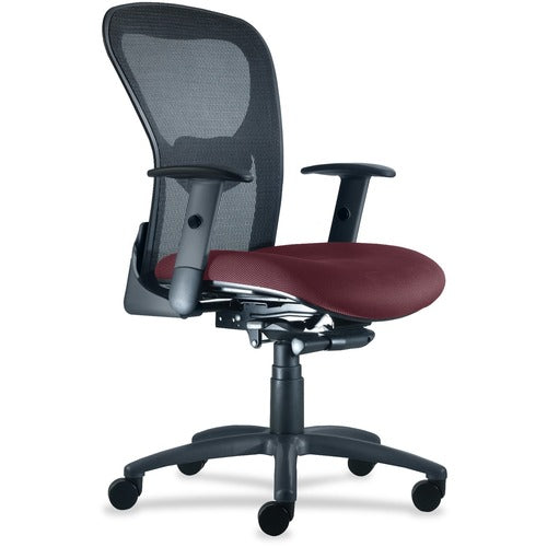 9 to 5 Seating NTF1560Y2A8B114 Strata 1560 Mid Back Mesh Chair with Silver Accent