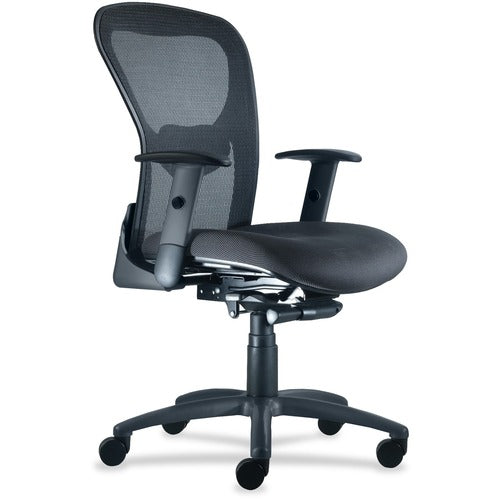 9 to 5 Seating NTF1560Y2A8B116 Strata 1560 Mid Back Mesh Chair with Silver Accent