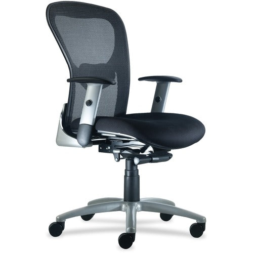 9 to 5 Seating NTF1560Y2A8ST01 Strata 1560 Mid Back Mesh Chair with Silver Accent