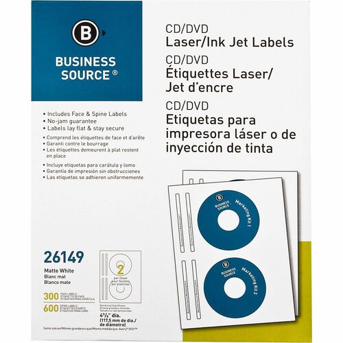 Business Source BSN26149 CD/DVD Labels