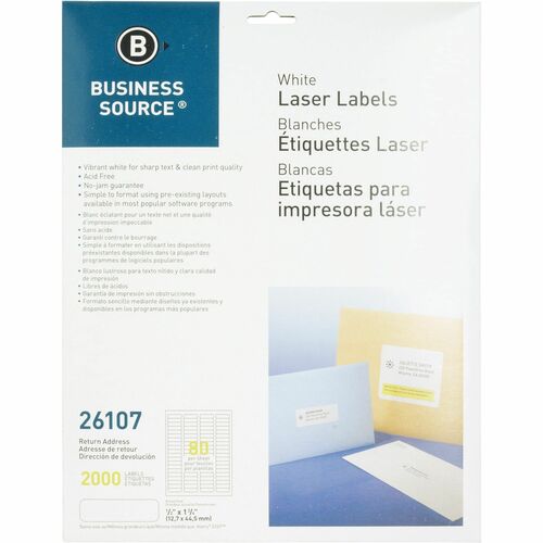 Business Source BSN26107 Address Laser Labels
