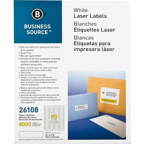 Business Source BSN26108 Address Laser Labels