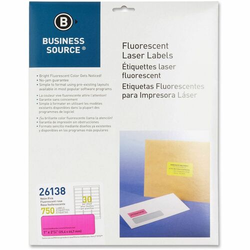 Business Source BSN26138 Neon Labels
