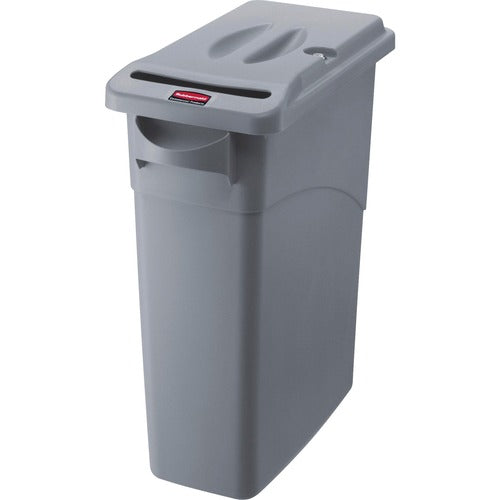 Rubbermaid Commercial RCP9W25LGY Slim Jim Confidential Document Container w/Lid