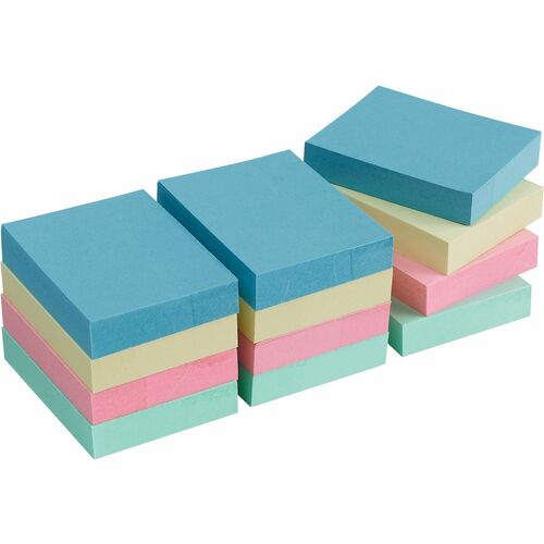 Business Source BSN16500 Premium Plain Pastel Adhesive Notes