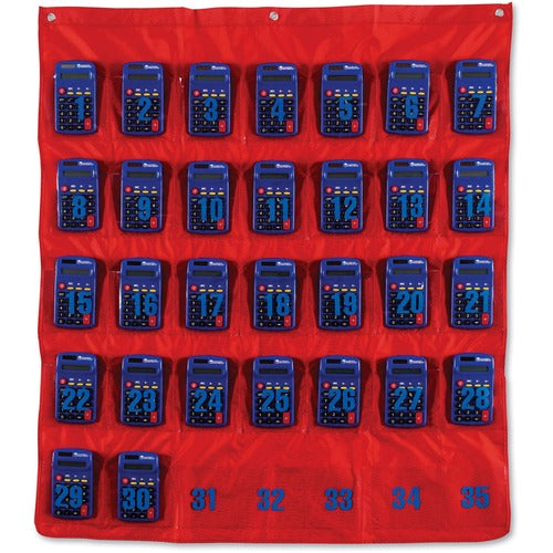 Learning Resources LRNLER0056 Calculator Storage Pocket Chart