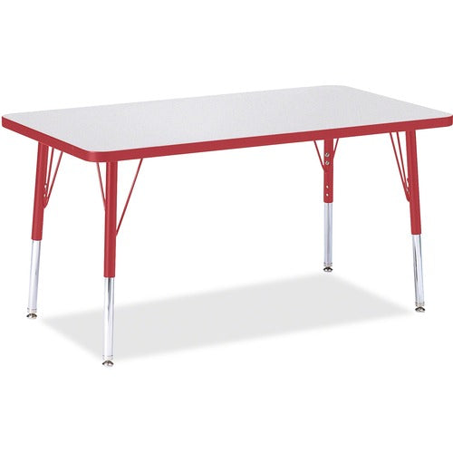 Jonti-Craft JNT6478JCE008 Berries Elementary Height Gray Top Rectangular Table