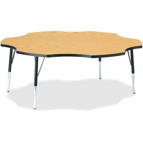 Jonti-Craft JNT6458JCE210 Berries Elementary Black Edge Six-leaf Table