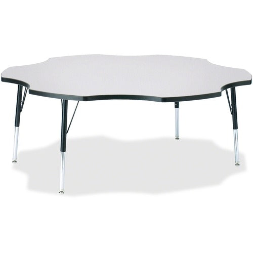 Jonti-Craft JNT6458JCE180 Berries Elementary Height Prism Six-Leaf Table