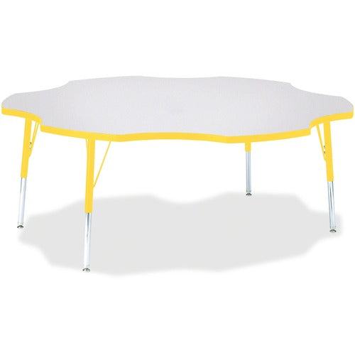 Jonti-Craft JNT6458JCE007 Berries Elementary Height Prism Six-Leaf Table