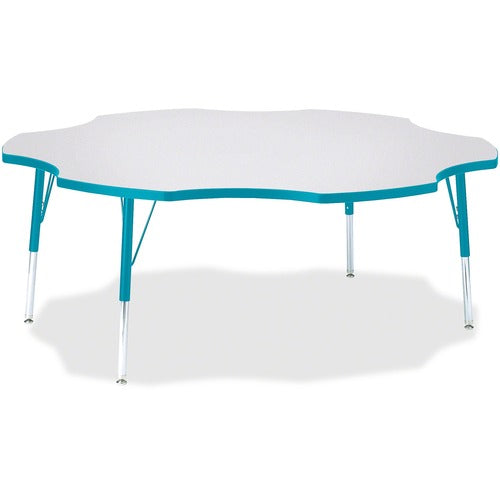 Jonti-Craft JNT6458JCE005 Berries Elementary Height Prism Six-Leaf Table