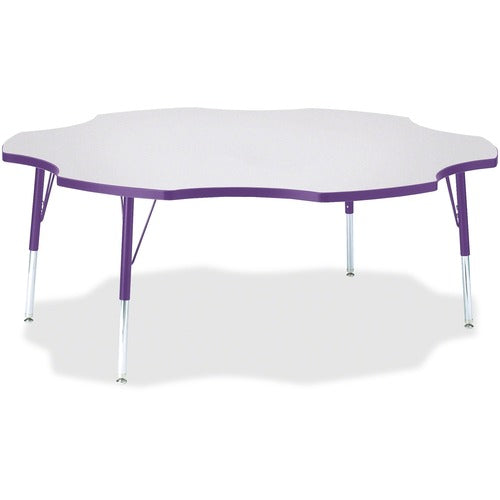 Jonti-Craft JNT6458JCE004 Berries Elementary Height Prism Six-Leaf Table