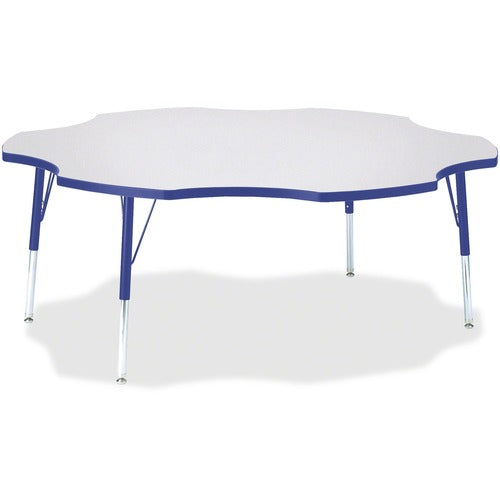 Jonti-Craft JNT6458JCE003 Berries Elementary Height Prism Six-Leaf Table