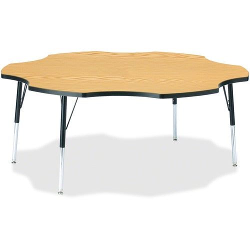 Jonti-Craft JNT6458JCA210 Berries Adult Black Edge Six-leaf Table