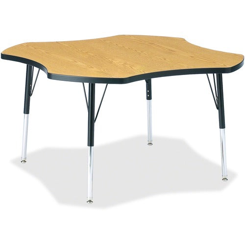 Jonti-Craft JNT6453JCE210 Berries Elementary Black Edge Four-leaf Table
