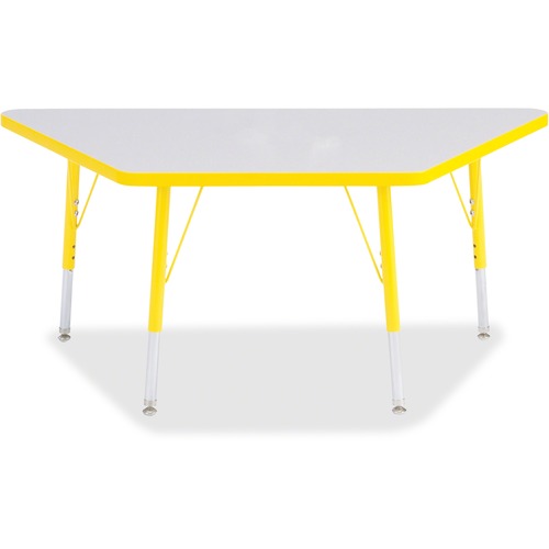 Jonti-Craft JNT6438JCE007 Berries Elementary Height Prism Edge Trapezoid Table