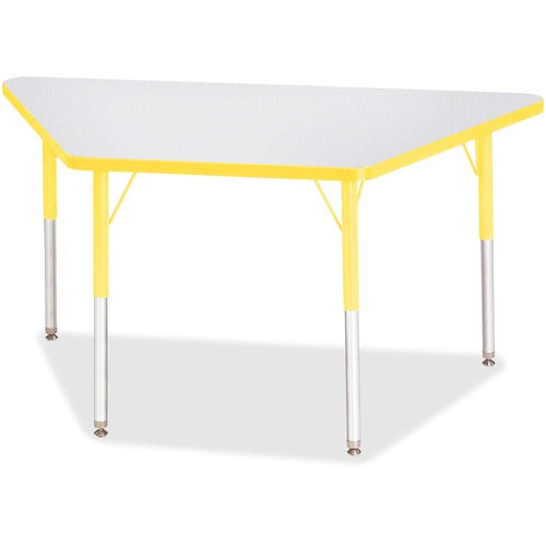 Jonti-Craft JNT6438JCA007 Berries Adult-Size Gray Laminate Trapezoid Table