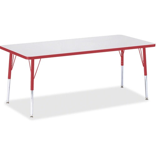 Jonti-Craft JNT6413JCE008 Berries Elementary Height Color Edge Rectangle Table