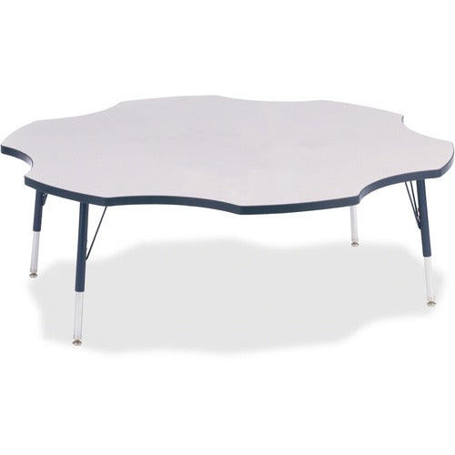 Jonti-Craft JNT6458JCE112 Berries Elementary Height Prism Six-Leaf Table