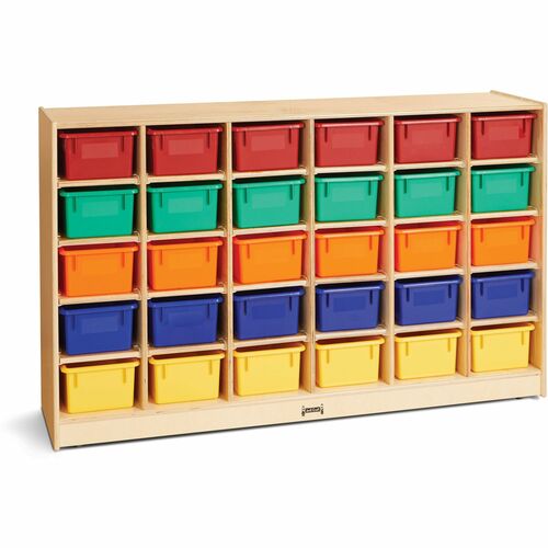 Jonti-Craft JNT0431JC Rainbow Accents 30 Cubbie-trays Mobile Storage Unit