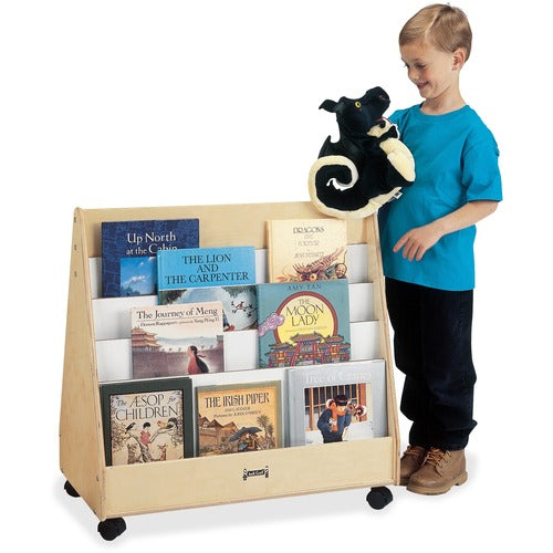 Jonti-Craft JNT3507JC Rainbow Accents Double Sided Mobile Pick-a-Book Stand