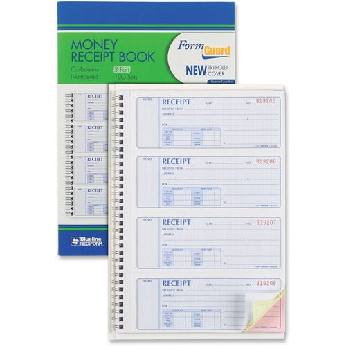Rediform RED8L808R Prestige Money Receipt Book