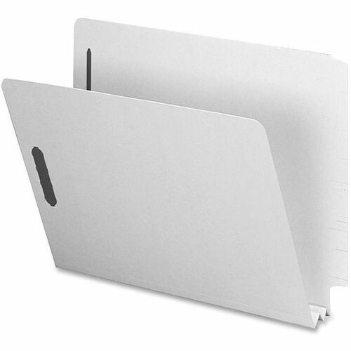 Nature Saver NATSP17264 Pressboard Fastener Folder - Letter - 8 1/2" X 11" Sheet Size - 2" Expansion - 25 Pt. Folder Thickness - Pressboard - Gray/Green - Recycled - 25 / Box