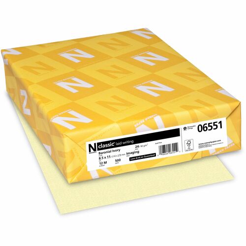 Classic NEE06551 Laid Writing Paper - Baronial Ivory