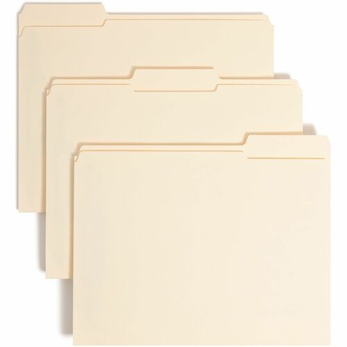 Smead SMD14555 1/3 Tab Cut Letter Recycled Fastener Folder