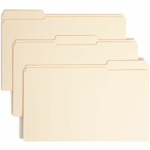Smead SMD19555 SafeSHIELD 1/3 Tab Cut Legal Recycled Fastener Folder