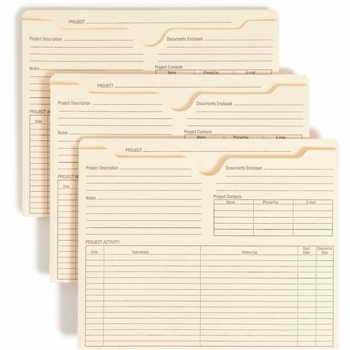 Smead SMD75622 Straight Tab Cut Letter Recycled File Jacket