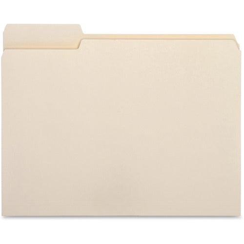 Business Source BSN16490 1/3 Tab Cut Letter Recycled Top Tab File Folder