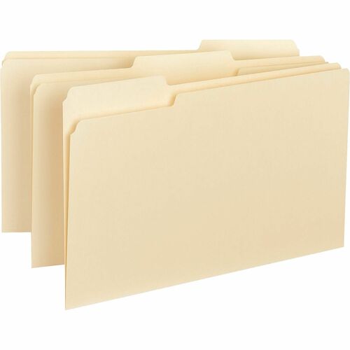 Business Source BSN43560 1/3 Tab Cut Legal Recycled Top Tab File Folder