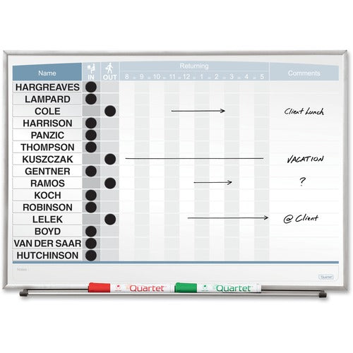 Quartet QRT33704 Matrix 15-employee In/Out Board