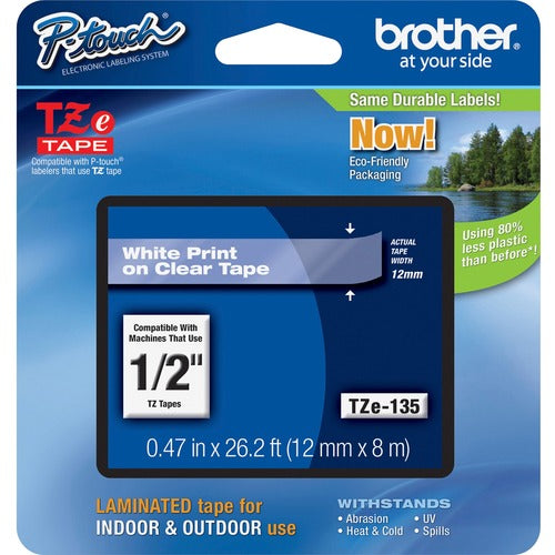P-touch BRTTZE135 TZe Laminated Tape Cartridge
