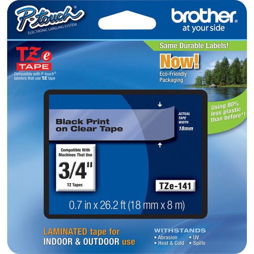 P-touch BRTTZE141 TZe Flat Surface Laminated Tape