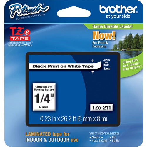 P-touch BRTTZE211 TZe Laminated Tape Cartridge