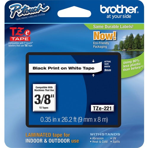 P-touch BRTTZE221 TZe Laminated Tape Cartridge