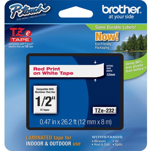 P-touch BRTTZE232 TZe Laminated Tape Cartridge